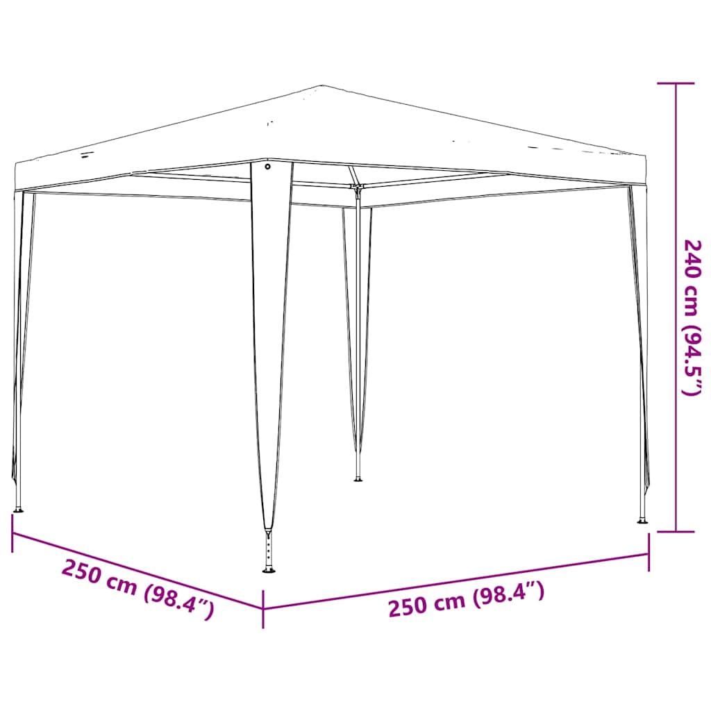 vidaXL Party Tent 2.5x2.5 m Blue