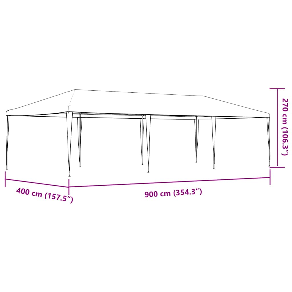 vidaXL Party Tent 4x9 m Blue