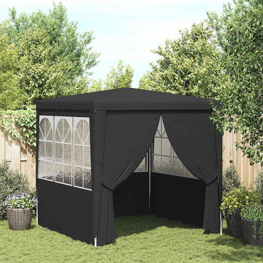 vidaXL Professional Party Tent with Side Walls 2x2m Anthracite 90 g/m²