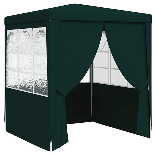 vidaXL Professional Party Tent with Side Walls 2x2 m Green 90 g/m?