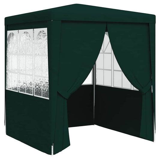 vidaXL Professional Party Tent with Side Walls 2x2 m Green 90 g/m?