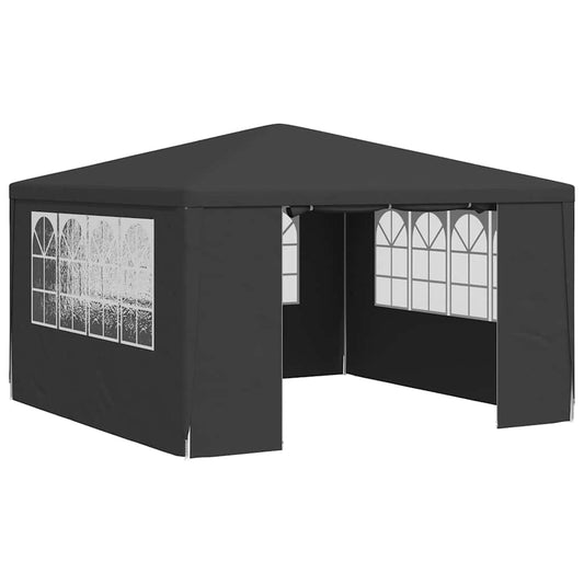 vidaXL Professional Party Tent with Side Walls 4x4m Anthracite 90 g/m²