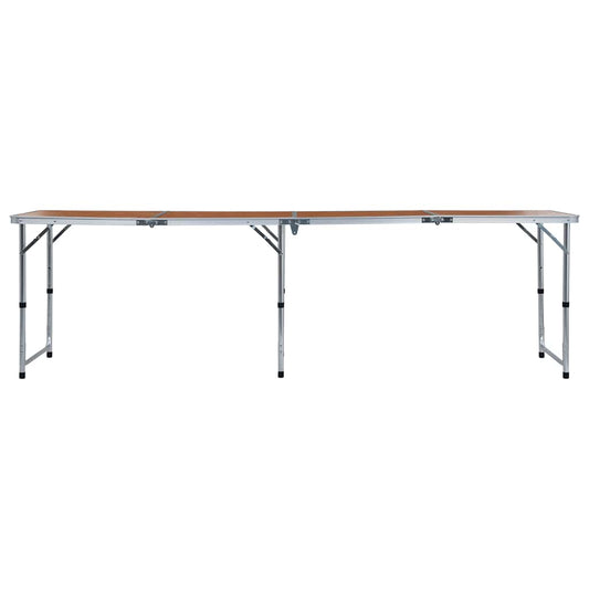 48176 vidaXL Foldable Camping Table Aluminium 240x60 cm