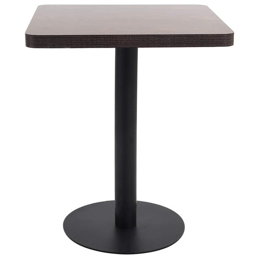 286431 vidaXL Bistro Table Dark Brown 60x60 cm MDF
