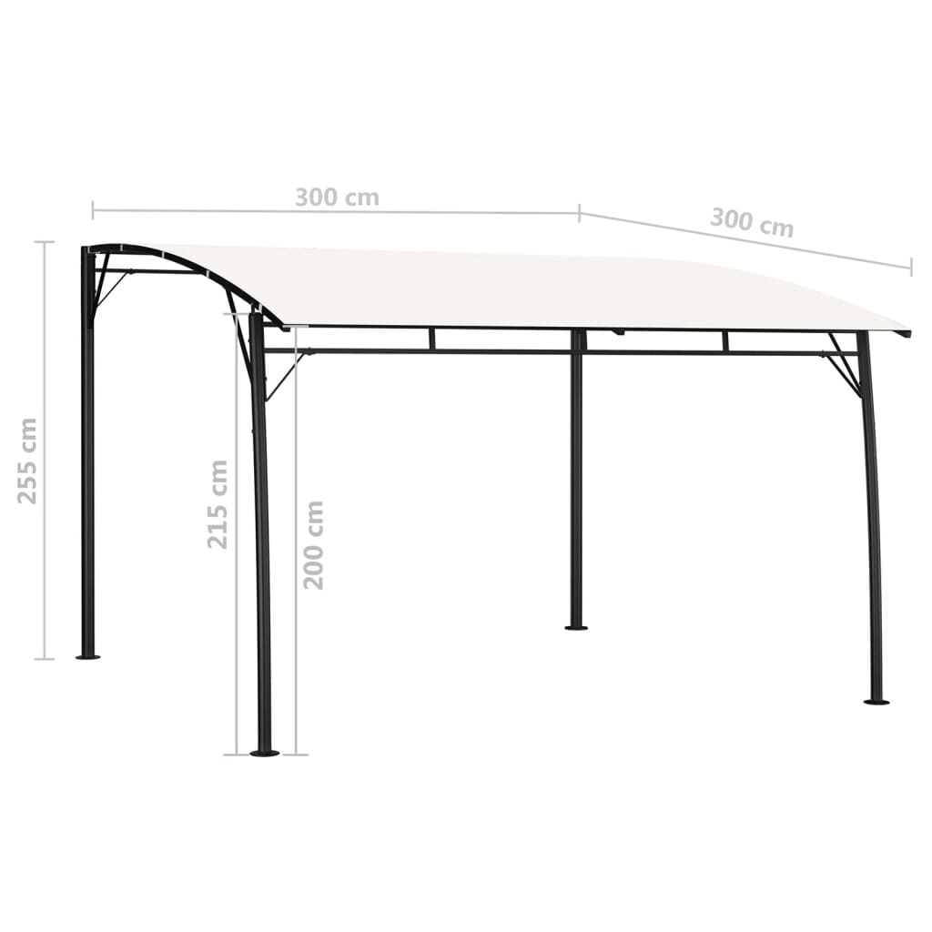 vidaXL Sunshade awnings 3 x 3 x 2.55 m Cream