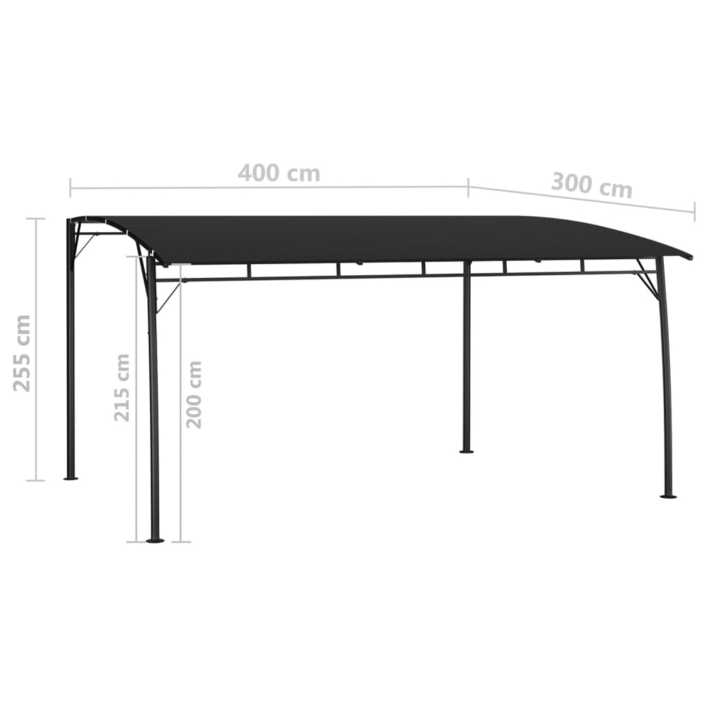 vidaXL Sunshade awnings 4 x 3 x 2.55 m Anthracite