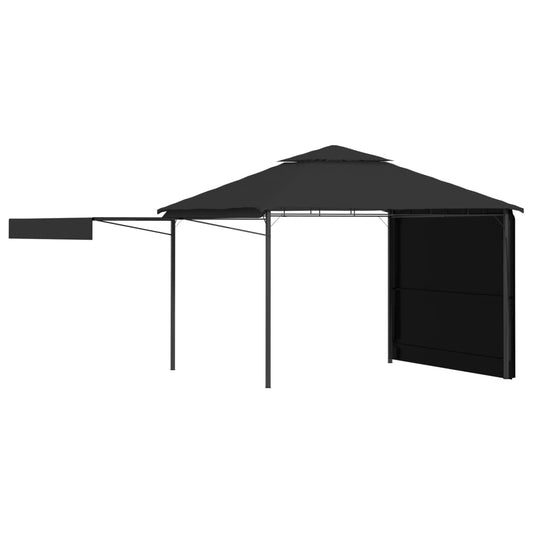 vidaXL Gazebo with Double Extending Roofs 3x3x2.75 m Anthracite 180g/m²