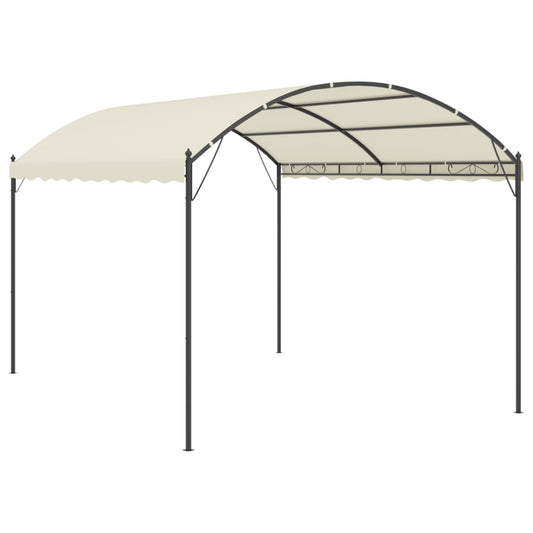vidaXL Gazebo | Cream and black | Fabric (100% polyester), steel | Large