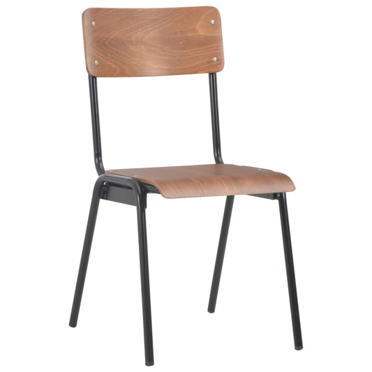 vidaXL Dining Chairs 6 pcs Brown Plywood