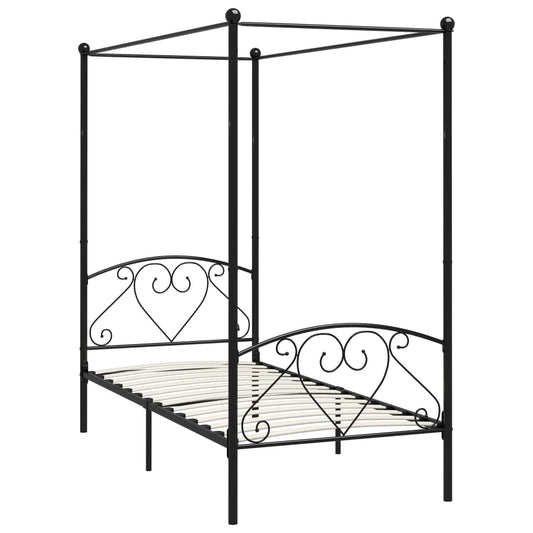vidaXL Bed Frame | Black | Metal | Double | Durable | Bed Frame | Rectangular