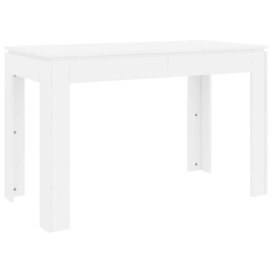 800756 vidaXL Dining Table White 120x60x76 cm Engineered Wood