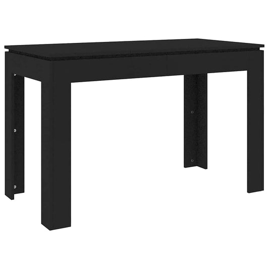 800757 vidaXL Dining Table Black 120x60x76 cm Engineered Wood