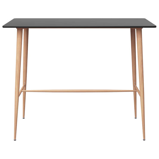 248146 vidaXL Bar Table Black 120x60x105 cm