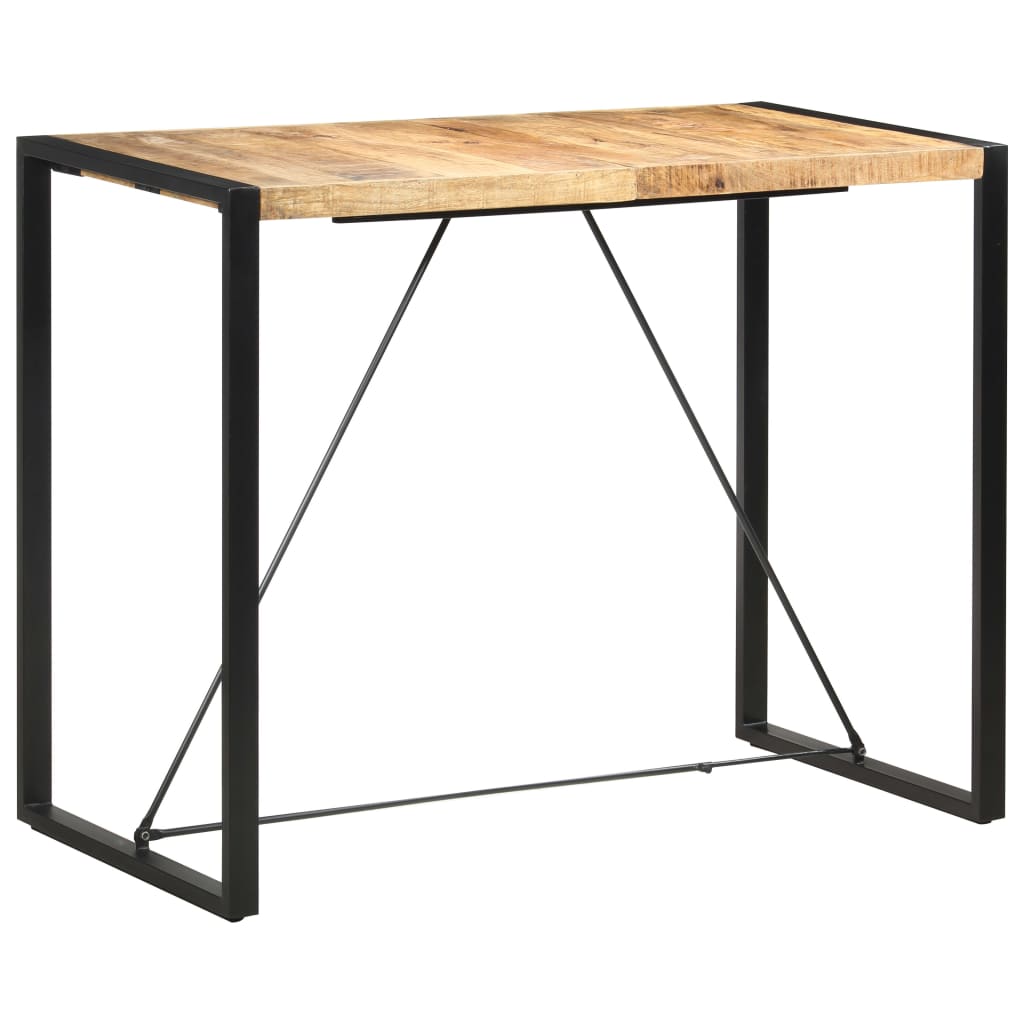 vidaXL Bar Table | Mango Wood | Solid Mango Wood, Steel | Large | Industrial