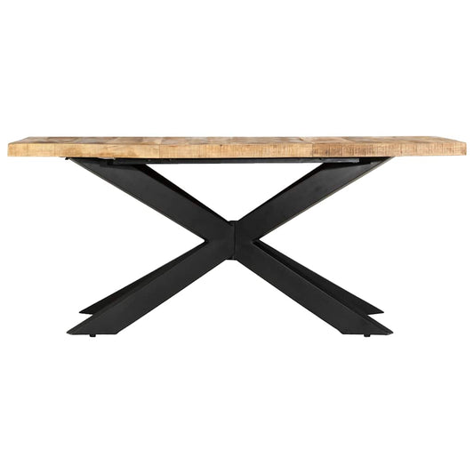 285963 vidaXL Dining Table 180x90x76 cm Solid Rough Mango Wood
