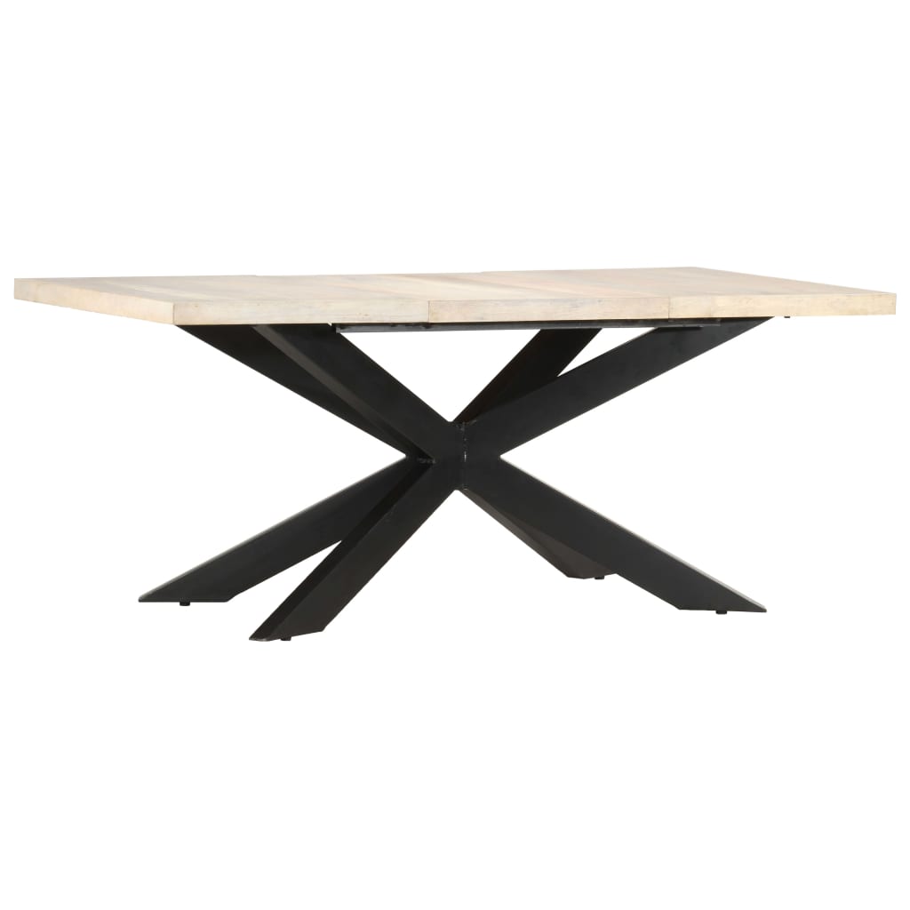 285964 vidaXL Dining Table 180x90x76 cm Solid Bleached Mango Wood
