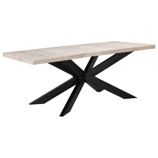 285964 vidaXL Dining Table 180x90x76 cm Solid Bleached Mango Wood