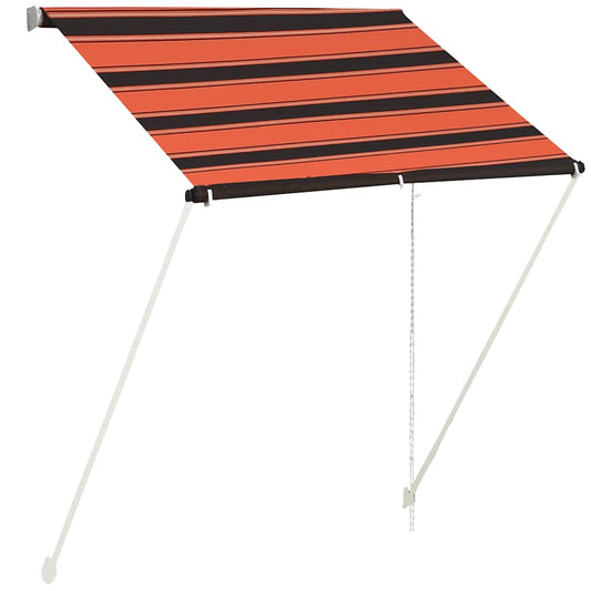 vidaXL Awning | Orange and Brown | Steel and 100% polyester | 150x150 cm