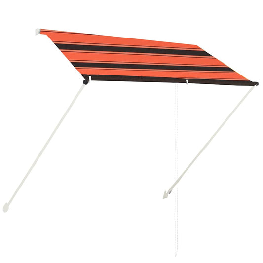 145895 vidaXL Retractable Awning 200x150 cm Orange and Brown