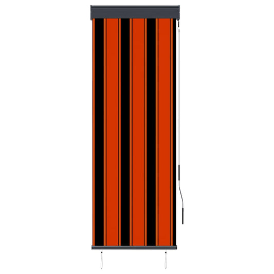 vidaXL Outdoor Roller Blind | Orange and Brown | Polyester, Aluminium, Steel