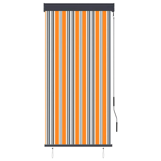 145950 vidaXL Outdoor Roller Blind 80x250 cm Yellow and Blue