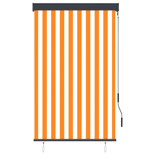 145957 vidaXL Outdoor Roller Blind 100x250 cm White and Orange