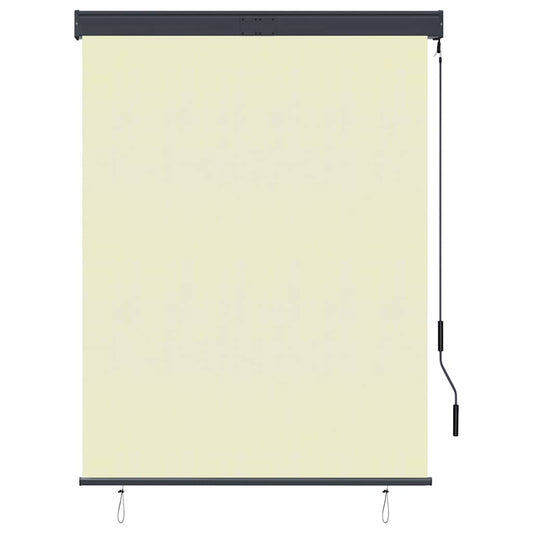 vidaXL Outdoor Roller Blind | Cream | 100% polyester, aluminium, steel