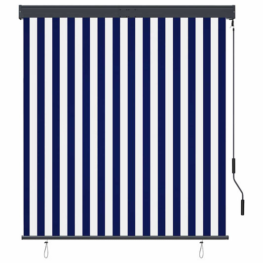 vidaXL Outdoor Roller Blind 140x250 cm Blue and White