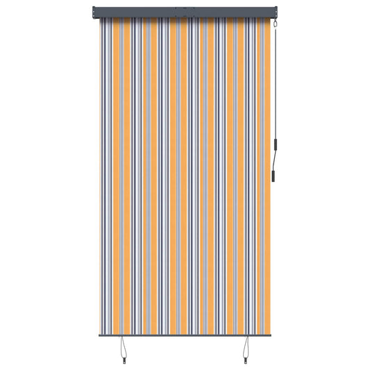 145968 vidaXL Outdoor Roller Blind 140x250 cm Yellow and Blue