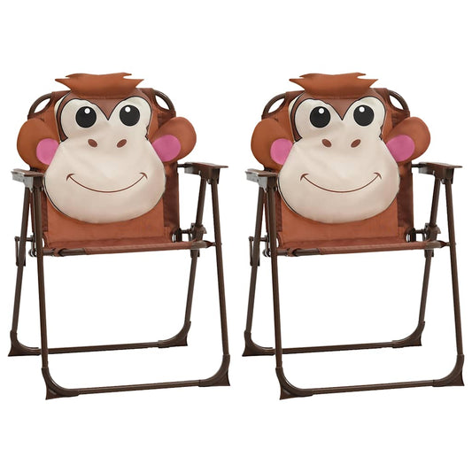 48099 vidaXL 3 Piece Kids'Garden Bistro Set with Parasol Brown