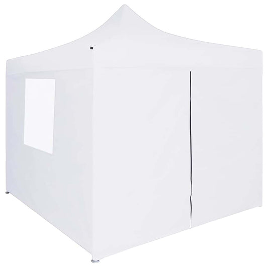 vidaXL Professional Folding Party Tent with 4 Sidewalls 3x3 m White