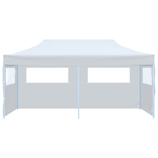 vidaXL Folding Pop-up Partytent with Sidewalls 3x6 m Steel White