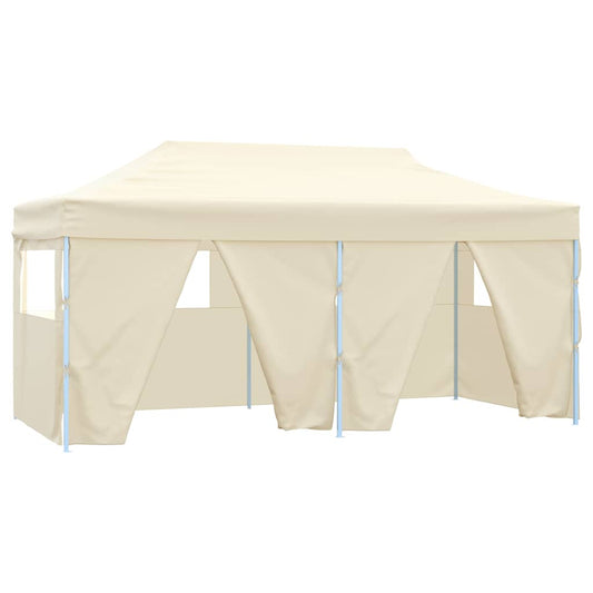 vidaXL Professional Folding Party Tent with 4 Sidewalls 3x6 m Cream