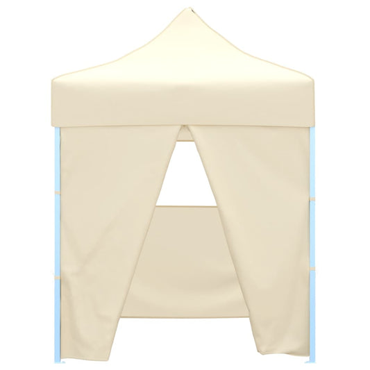 vidaXL Professional Folding Party Tent with 4 Sidewalls 2x2 m Cream