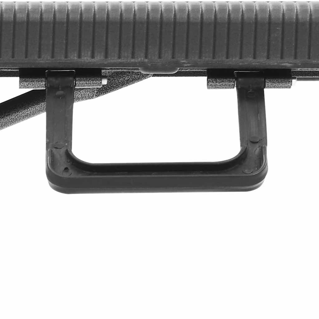 48832 vidaXL Folding Garden Benches 2 pcs 180 cm HDPE Black