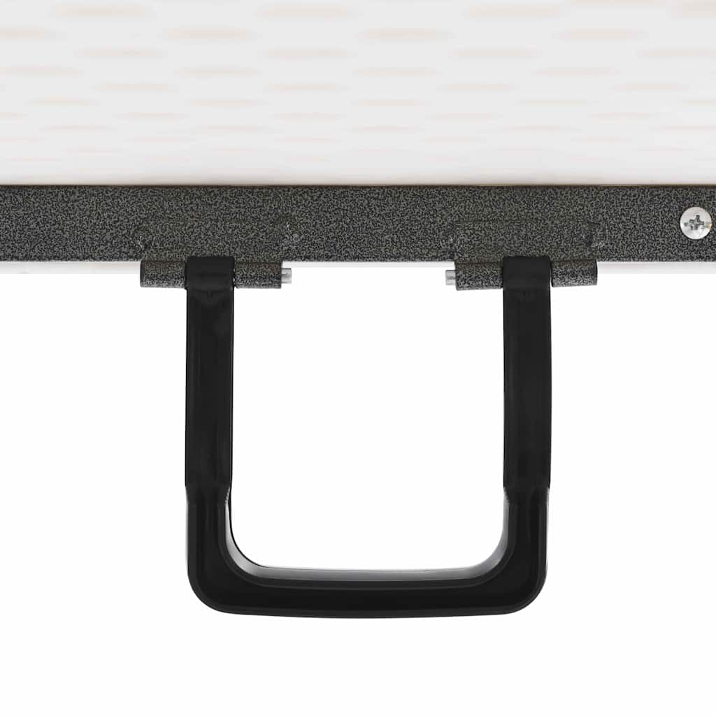 48833 vidaXL Folding Garden Table with 2 Benches 180 cm Steel and HDPE White