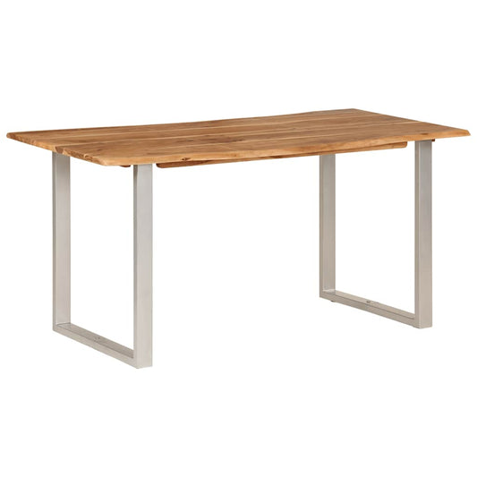 286477 vidaXL Dining Table 154x80x76 cm Solid Acacia Wood