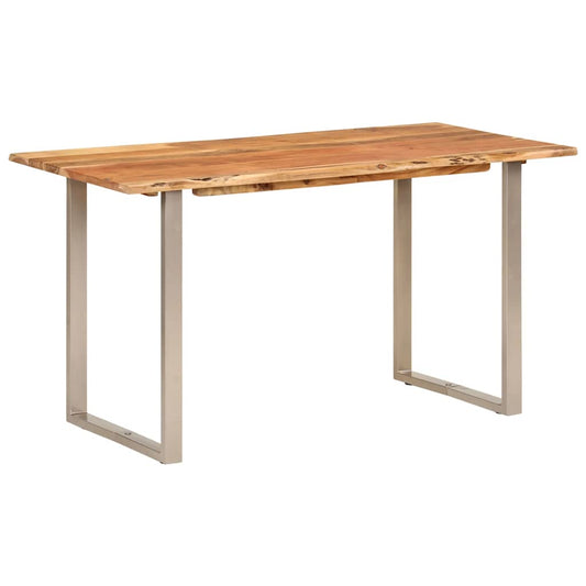 286478 vidaXL Dining Table 140x70x76 cm Solid Acacia Wood