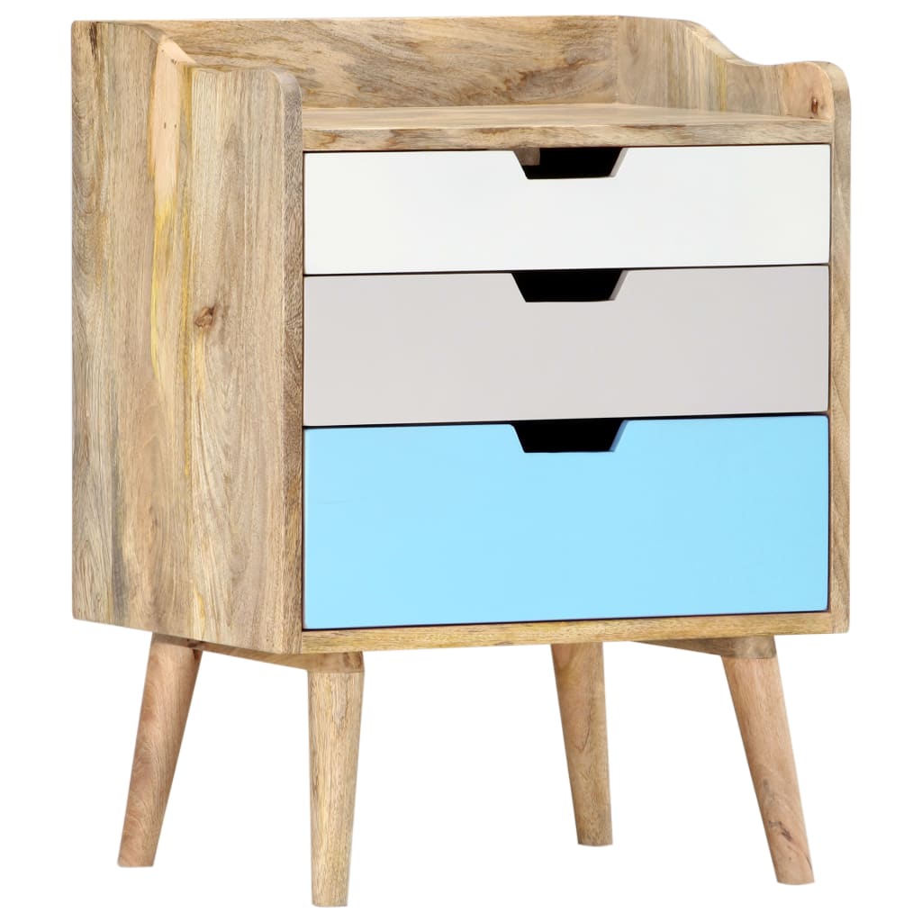vidaXL Bedside Cabinet | Brown | Solid Mango Wood | Medium | Bedside Cabinet