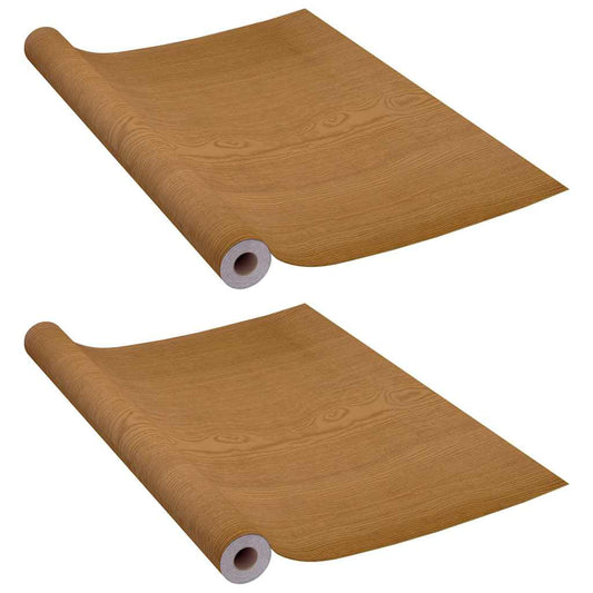 146114 vidaXL Self-adhesive Door Films 2 pcs Light Oak 210x90 cm PVC