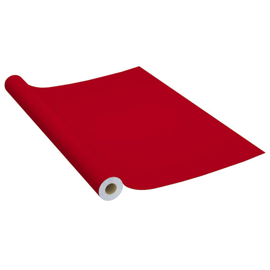 146124 vidaXL Self-adhesive Furniture Film Red 500x90 cm PVC
