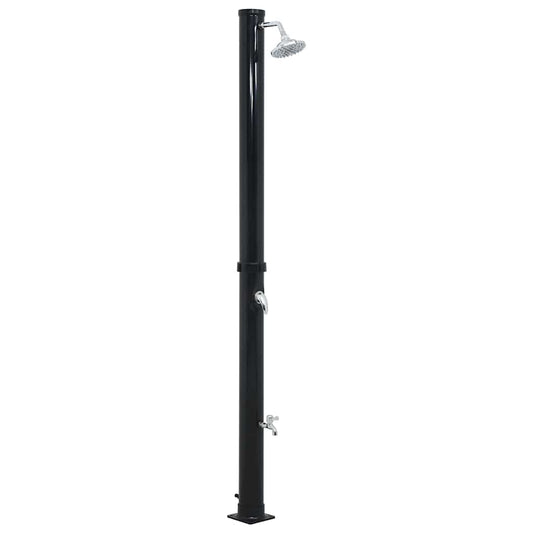 92310 vidaXL Solar Shower Black 220 cm 20 L