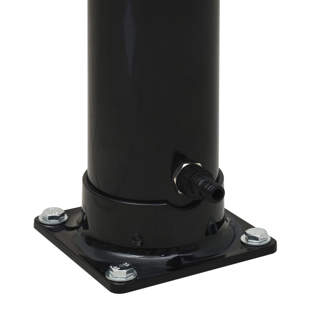92310 vidaXL Solar Shower Black 220 cm 20 L
