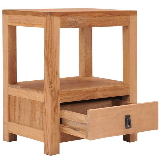 vidaXL Beside Cabinet | Natural Teak | Solid Teak Wood | 40x30x50 cm
