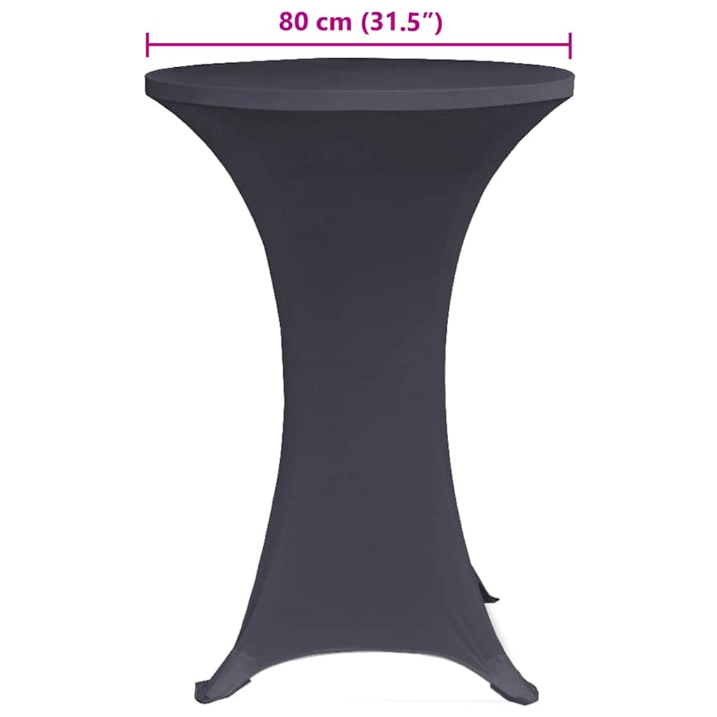 vidaXL Stretch Table Cover 4 pcs 80 cm Anthracite