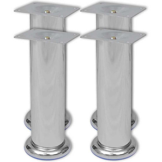 vidaXL Round Sofa Legs 8 pcs Chrome 180 mm