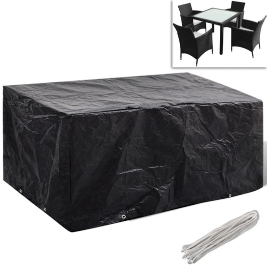vidaXL Garden Furniture Covers 2 pcs 4 Person Poly Rattan Set 8 Eyelets 180x140cm