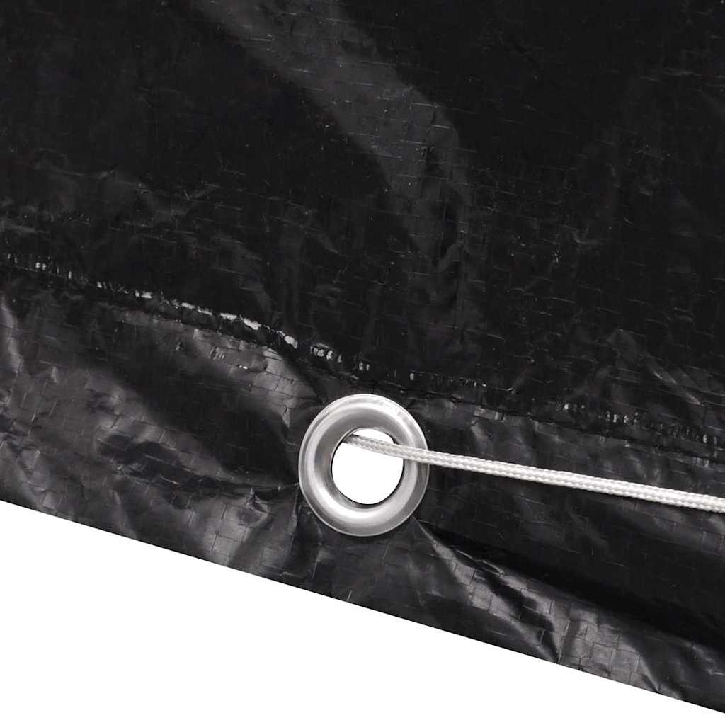 vidaXL Garden Furniture Covers 2 pcs 4 Person Poly Rattan Set 8 Eyelets 180x140cm