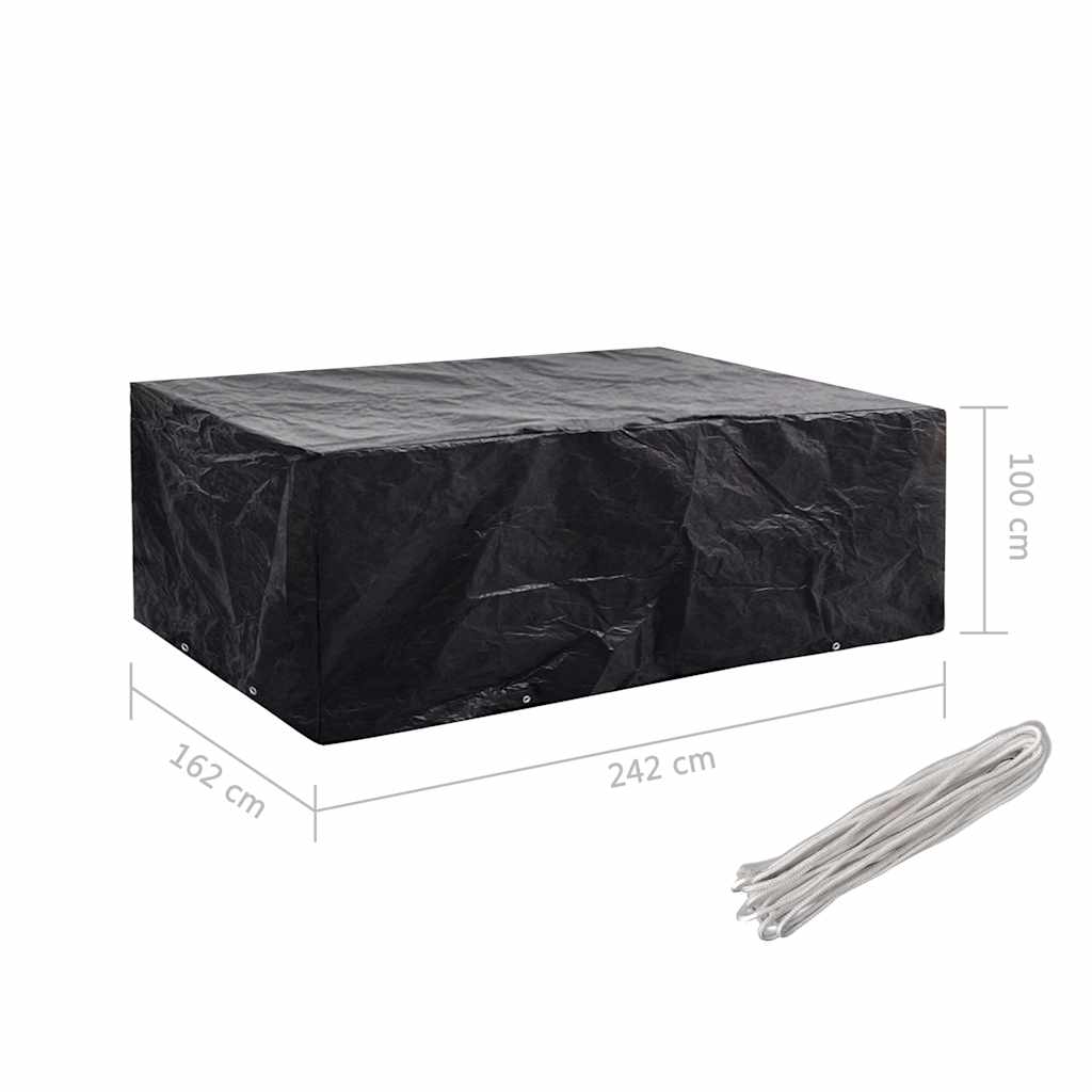 vidaXL Garden Furniture Covers 2 pcs 8 Eyelets 242x162x100 cm
