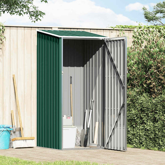 46289 vidaXL Garden Shed Green 87x98x159 cm Galvanised Steel